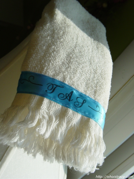Finished Monogrammed Towel