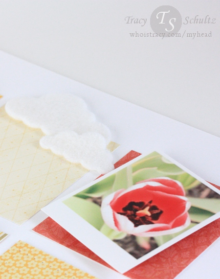 Spring layout clouds close-up