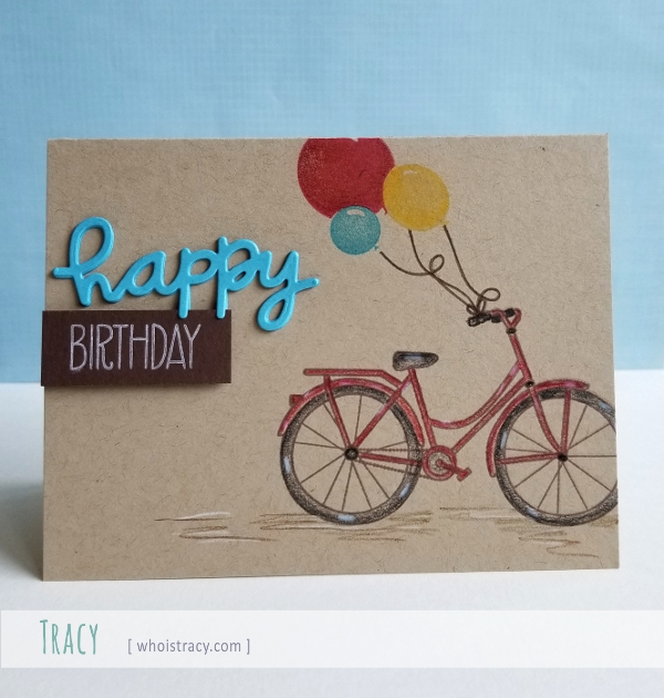 Birthday Bike card by Tracy @whoistracy.com